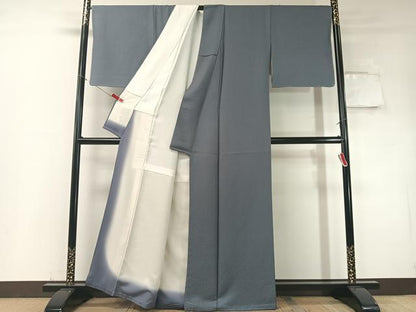 平和屋着物●上質な色無地　菊花地紋　薄花色　正絹　逸品　未使用　CABD8314vp
