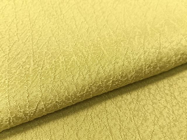 平和屋着物●上質な色無地　吉祥地紋　抹茶色　正絹　逸品　未使用　CABD8320vp