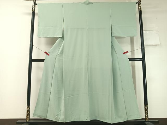 平和屋着物●上質な色無地　白藍色　正絹　逸品　未使用　CABD8324vp