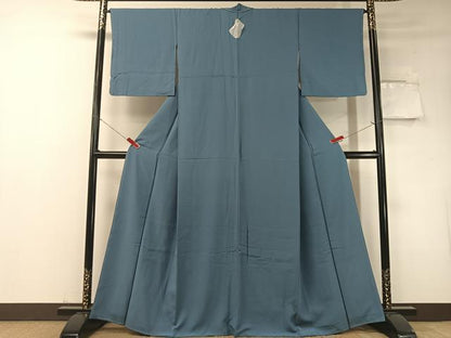 平和屋着物●上質な色無地　薄縹色　正絹　逸品　未使用　CABD8327vp