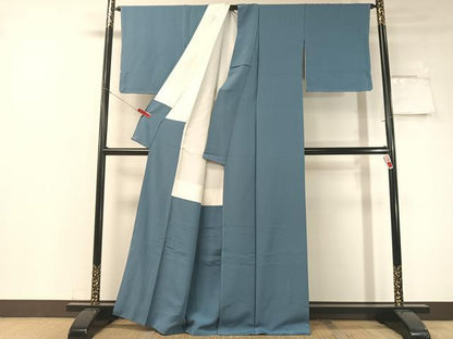 平和屋着物●上質な色無地　薄縹色　正絹　逸品　未使用　CABD8327vp