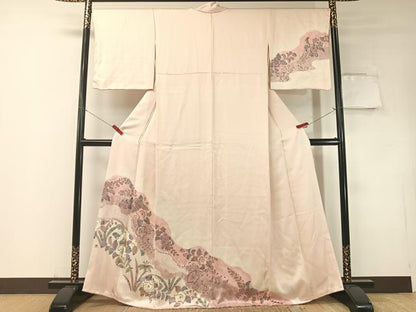 平和屋着物●訪問着　辻が花　絞り　手描き　正絹　逸品　未使用　CABD8329vp