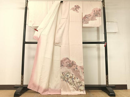 平和屋着物●訪問着　辻が花　絞り　手描き　正絹　逸品　未使用　CABD8329vp