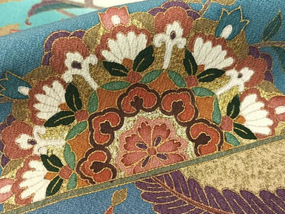 平和屋着物●訪問着　更紗唐草文　暈し染め　金彩　正絹　逸品　CABD8331vp