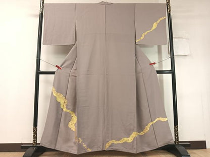 平和屋着物●訪問着　道長箔散らし　金彩　正絹　逸品　CABD8333vp