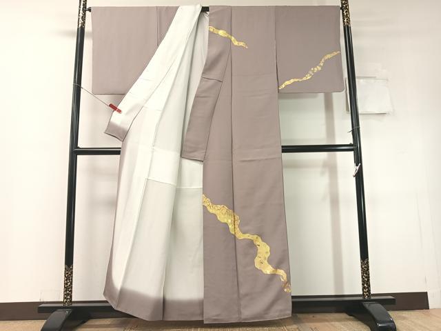 平和屋着物●訪問着　道長箔散らし　金彩　正絹　逸品　CABD8333vp