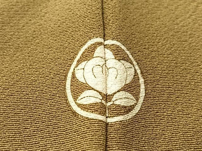 平和屋着物●上質な色無地　田野巧匠　朽葉色　正絹　逸品　未使用　CABD8335vp