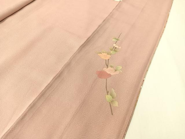 平和屋着物●訪問着　立波扇面熨斗花文　暈し染め　金彩　正絹　逸品　CABD8339vp