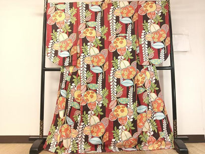 平和屋着物●小振袖　橘　洗える着物　CABD8342vp