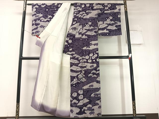 平和屋着物●訪問着　総絞り　雪景色　正絹　逸品　CABD8343vp