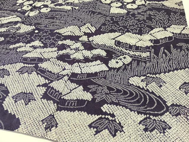 平和屋着物●訪問着　総絞り　雪景色　正絹　逸品　CABD8343vp