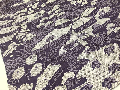 平和屋着物●訪問着　総絞り　雪景色　正絹　逸品　CABD8343vp