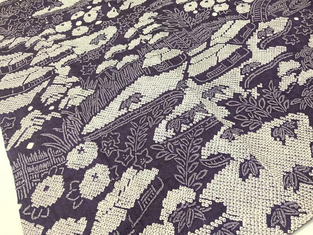 平和屋着物●訪問着　総絞り　雪景色　正絹　逸品　CABD8343vp