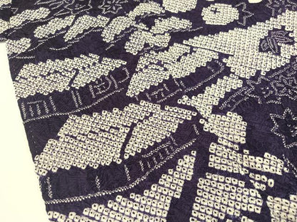 平和屋着物●訪問着　総絞り　雪景色　正絹　逸品　CABD8343vp