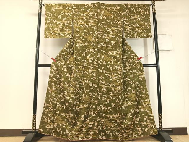 平和屋着物●上質な小紋　霞枝垂れ桜　金彩　正絹　逸品　CABD8345vp