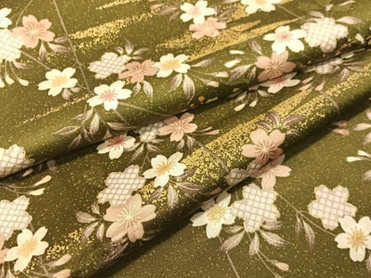 平和屋着物●上質な小紋　霞枝垂れ桜　金彩　正絹　逸品　CABD8345vp