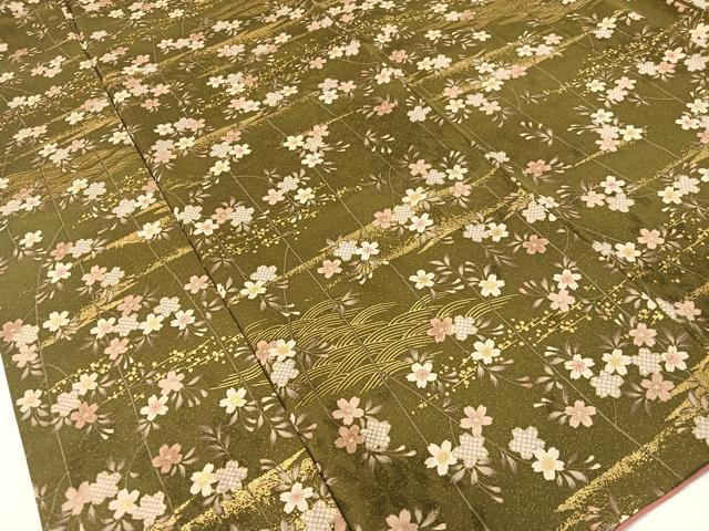 平和屋着物●上質な小紋　霞枝垂れ桜　金彩　正絹　逸品　CABD8345vp