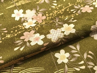 平和屋着物●上質な小紋　霞枝垂れ桜　金彩　正絹　逸品　CABD8345vp