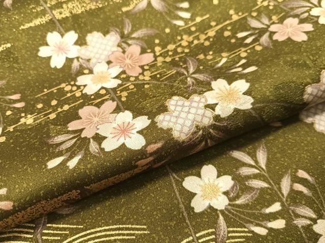 平和屋着物●上質な小紋　霞枝垂れ桜　金彩　正絹　逸品　CABD8345vp