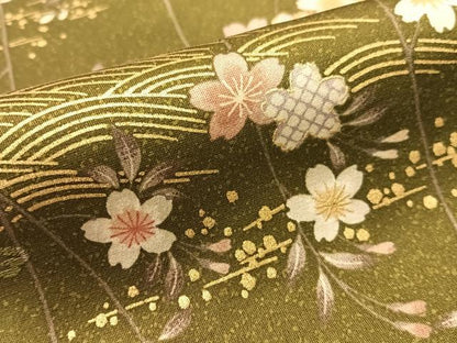 平和屋着物●上質な小紋　霞枝垂れ桜　金彩　正絹　逸品　CABD8345vp