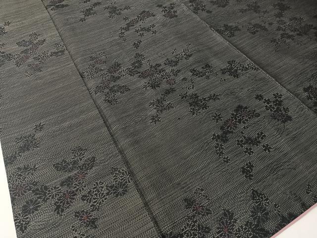 平和屋着物●本場大島紬　立波菊花文　正絹　逸品　CABD8348vp