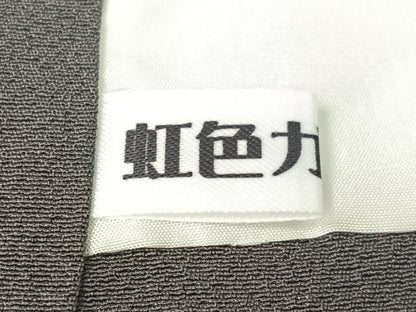 平和屋着物●上質な色無地　褐色　正絹　逸品　CABD8349vp