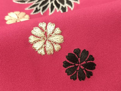 平和屋着物●世界的ファッションデザイナー　山本寛斎　kansaiブランド　女性　行燈袴　総刺繍　乱菊　金糸　洗える着物　CABD8359vp