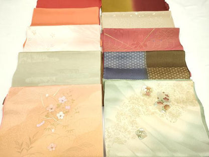 平和屋着物★和装小物　帯揚げ10枚セット　正絹　逸品　CABD8403ju
