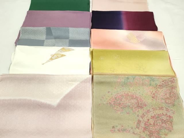 平和屋着物★和装小物　帯揚げ10枚セット　丹後ちりめん　正絹　逸品　CABD8407ju