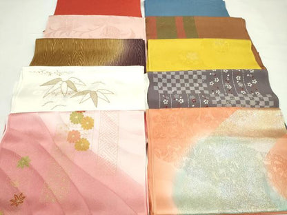 平和屋着物★和装小物　帯揚げ10枚セット　正絹　逸品　CABD8423ju