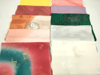 平和屋着物★和装小物　帯揚げ10枚セット　丹後ちりめん　正絹　逸品　CABD8440ju