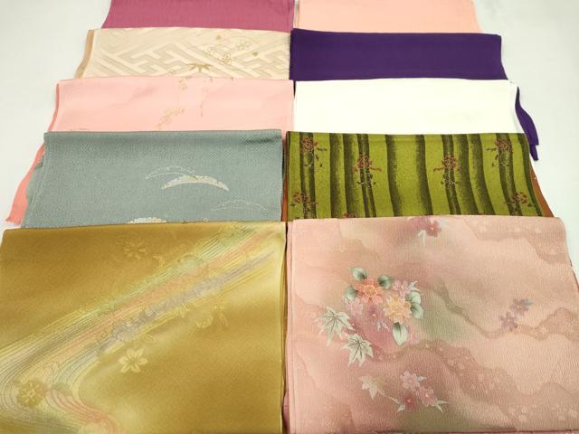 平和屋着物★和装小物　帯揚げ10枚セット　丹後ちりめん　正絹　逸品　CABD8447ju