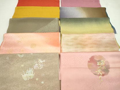 平和屋着物★和装小物　帯揚げ10枚セット　丹後ちりめん　正絹　逸品　CABD8449ju