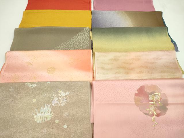 平和屋着物★和装小物　帯揚げ10枚セット　丹後ちりめん　正絹　逸品　CABD8449ju
