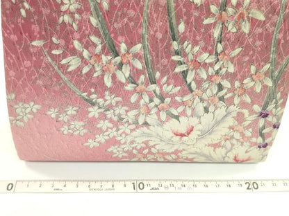 平和屋着物▼和装小物 和装バッグまとめて３点 ハンドバッグ 手描き 枝花文 礼装 金銀糸 逸品 CABD8499ju