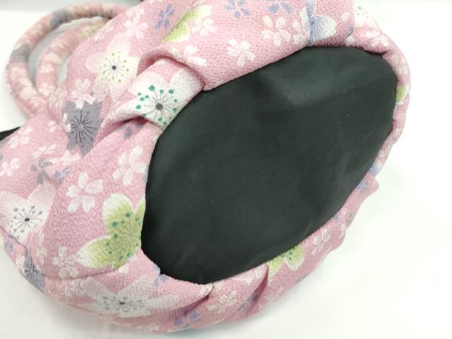 平和屋着物▼和装小物　和装バッグ　縮緬バッグまとめて３点　ハンドバッグ　舞桜　麻の葉　逸品　CABD8510ju