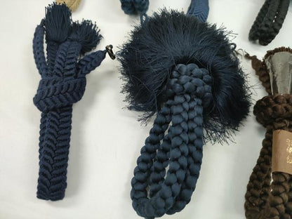 平和屋着物▼男性 和装小物 羽織紐まとめて10点 高麗組 笹浪組 黒 茶 紺瑠璃 褐返色 丸組 夏用あり 未使用あり 逸品CABD8524ju