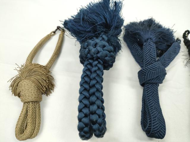 平和屋着物▼男性 和装小物 羽織紐まとめて10点 高麗組 笹浪組 黒 茶 紺瑠璃 褐返色 丸組 夏用あり 未使用あり 逸品CABD8524ju