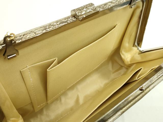 平和屋着物▼和装小物 和装バッグまとめて３点 ハンドバッグ 流水芝草文 斜線文 暈し 金銀糸 逸品 CABD8560ju