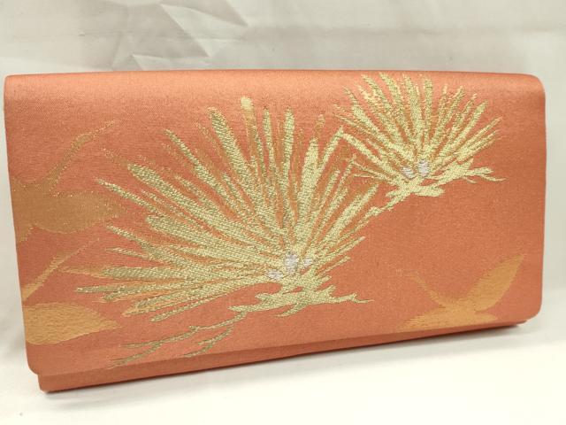 平和屋着物▼和装小物 和装バッグまとめて５点 ハンドバッグ 飛鶴松文 青海波吉祥花文 菱吉祥文 クラッチ 金銀糸 逸品 CABD8568ju