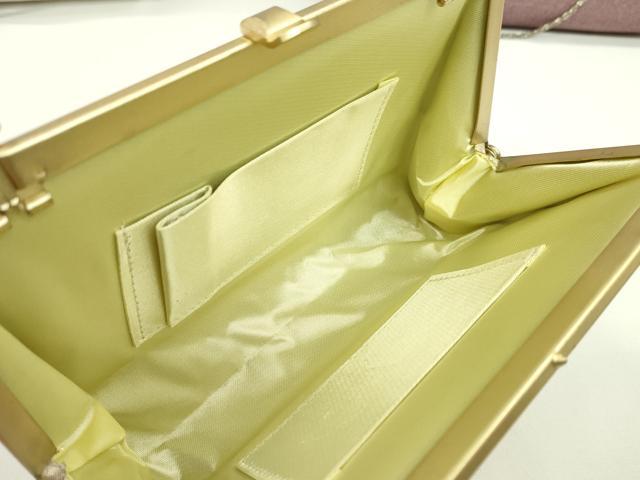 平和屋着物▼和装小物 和装バッグまとめて３点 ハンドバッグ 菱花文 流水花舟文 金銀糸 逸品 CABD8617ju