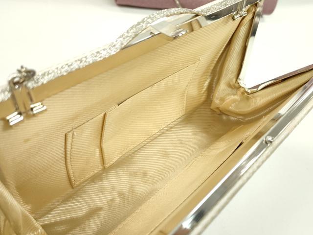 平和屋着物▼和装小物 和装バッグまとめて３点 ハンドバッグ 菱花文 流水花舟文 金銀糸 逸品 CABD8617ju