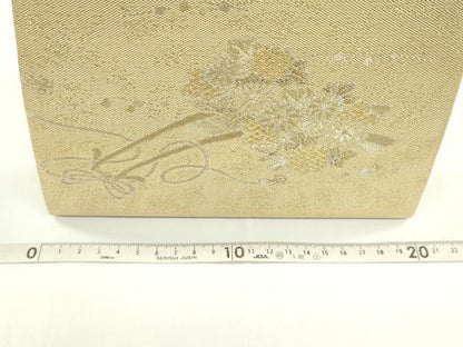 平和屋着物▼和装小物 和装バッグまとめて３点 ハンドバッグ 遠山風景文 花車 亀甲重ね 金銀糸 逸品 CABD8618ju