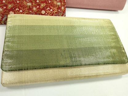 平和屋着物▼和装小物 和装バッグまとめて４点 ハンドバッグ 花鳥文 鮫小紋柄 横段文 金糸 逸品 CABD8622ju