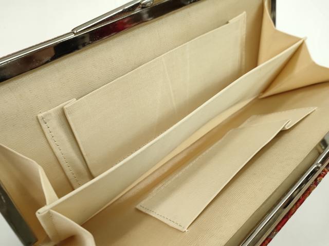 平和屋着物▼和装小物 和装バッグまとめて４点 ハンドバッグ 花鳥文 鮫小紋柄 横段文 金糸 逸品 CABD8622ju