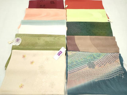 平和屋着物★和装小物　帯揚げ10枚セット　正絹　逸品　未使用　CABD8639ju