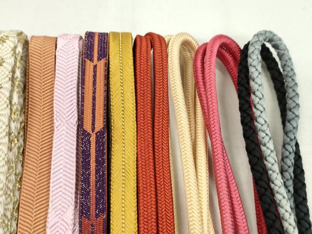 平和屋着物●和装小物　帯締め20本セット　高麗組　笹浪組　冠組　御岳組　奈良組　礼装用　金糸　未使用あり　逸品　CABD8680ju