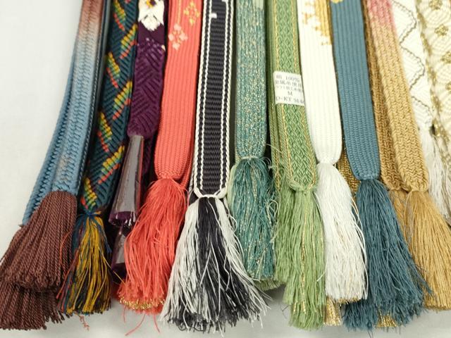平和屋着物●和装小物　帯締め20本セット　高麗組　笹浪組　冠組　御岳組　奈良組　礼装用　金糸　未使用あり　逸品　CABD8680ju