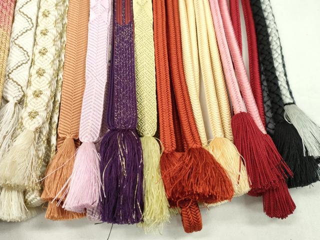 平和屋着物●和装小物　帯締め20本セット　高麗組　笹浪組　冠組　御岳組　奈良組　礼装用　金糸　未使用あり　逸品　CABD8680ju