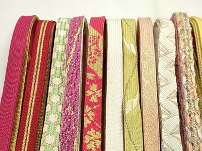 平和屋着物●和装小物　帯締め20本セット　高麗組　浮目絡み　冠組　丸組　礼装用　福徳謹製　金銀糸　未使用あり　逸品　CABD8682ju